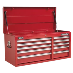 Sealey AP41110 Topchest 10 Drawer With Ball Bearing Slides Heavy-Duty - Red
