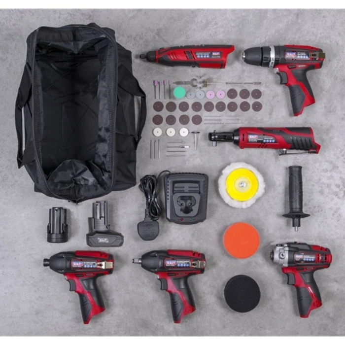 Sealey CP1200COMBO2 SV12 Series 6 X 12V Cordless Power Tool Combo Kit 3 Sealey CP1200COMBO2 SV12 Series 6 X 12V Cordless Power Tool Combo Kit - Image 3