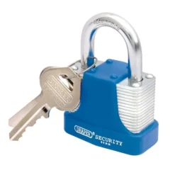 Draper 64181 44mm Laminated Steel Padlock And 2 Keys