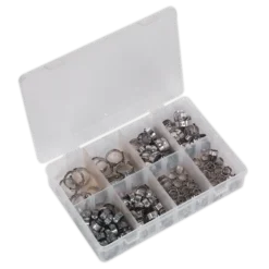 Sealey AB043SE O-Clip Single Ear Assortment 160pc Stainless Steel -Home Tools And Supplies Store ab043se