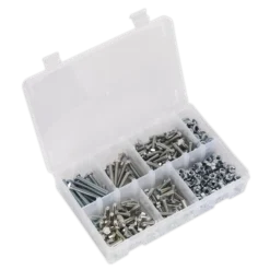 Sealey AB050SNW Setscrew, Nut & Washer Assortment 408pc High Tensile M6 Metric