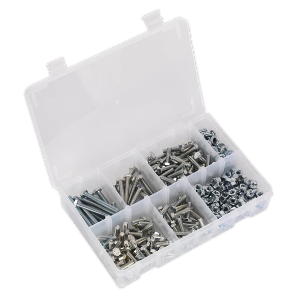 Sealey AB050SNW Setscrew, Nut & Washer Assortment 408pc High Tensile M6 Metric 1 Sealey AB050SNW Setscrew, Nut & Washer Assortment 408pc High Tensile M6 Metric