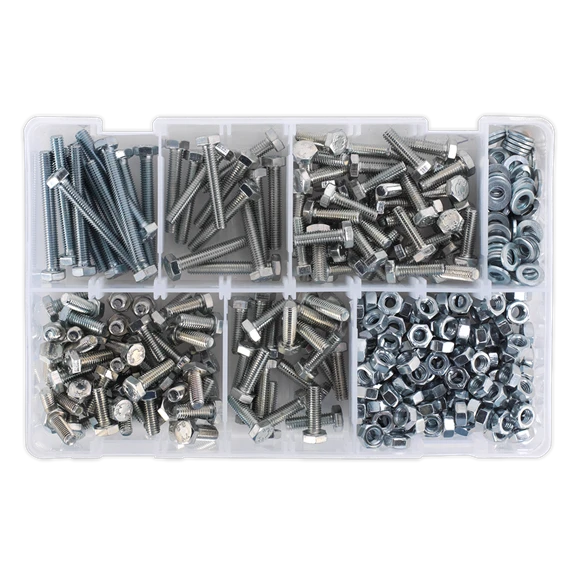 Sealey AB050SNW Setscrew, Nut & Washer Assortment 408pc High Tensile M6 Metric 2 Sealey AB050SNW Setscrew, Nut & Washer Assortment 408pc High Tensile M6 Metric - Image 2