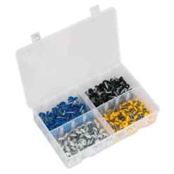 Sealey AB076NP Numberplate Screw Assortment 200pc 4.8mm X 18mm Plastic Enclosed Head