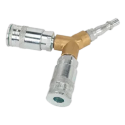 Sealey AC55 Twin Coupling Bodies Y-Adaptor