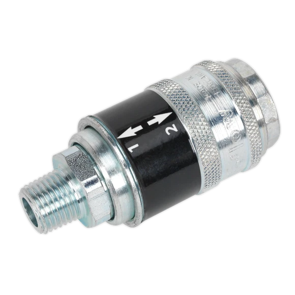 Sealey AC56 Safety Coupling Body Male 1/4"BSPT 2 Sealey AC56 Safety Coupling Body Male 1/4"BSPT - Image 2