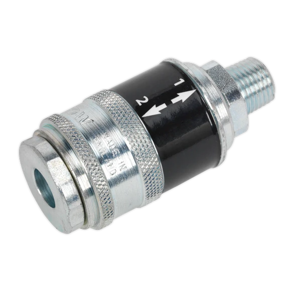 Sealey AC56 Safety Coupling Body Male 1/4"BSPT 1 Sealey AC56 Safety Coupling Body Male 1/4"BSPT