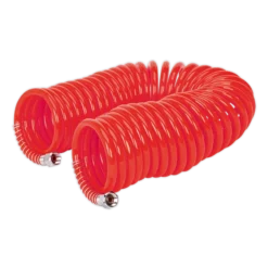 Sealey AH10C/6 PU Coiled Air Hose 10m X Ø6mm With 1/4"BSP Unions