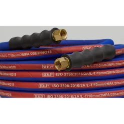 Sealey AH10R Air Hose 10m X Ø8mm With 1/4"BSP Unions Extra-Heavy-Duty -Home Tools And Supplies Store ah10r.v3 act close up dfc0109696