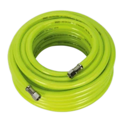 Sealey AHFC15 Air Hose High-Visibility 15m X Ø8mm With 1/4"BSP Unions