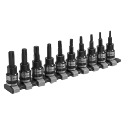 Sealey TRX-Star* Socket Bit Set 10pc 3/8"Sq Drive Black Series