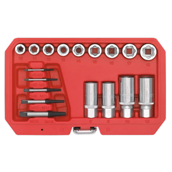 Sealey AK751 Bolt, Stud & Screw Extractor Set 18pc 2 Sealey AK751 Bolt, Stud & Screw Extractor Set 18pc - Image 2