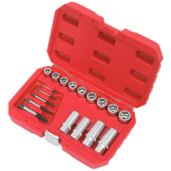 Sealey AK751 Bolt, Stud & Screw Extractor Set 18pc 1 Sealey AK751 Bolt, Stud & Screw Extractor Set 18pc