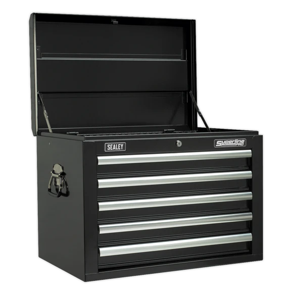 Sealey AP26059TB Topchest 5 Drawer With Ball Bearing Slides - Black 2 Sealey AP26059TB Topchest 5 Drawer With Ball Bearing Slides - Black - Image 2