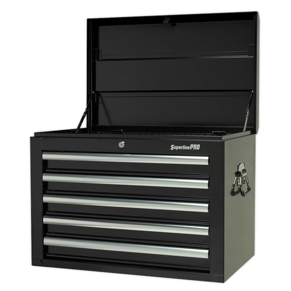 Sealey AP26059TB Topchest 5 Drawer With Ball Bearing Slides - Black 1 Sealey AP26059TB Topchest 5 Drawer With Ball Bearing Slides - Black