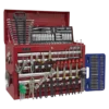 Sealey AP33109COMBO Topchest 10 Drawer With Ball Bearing Slides - Red & 140pc Tool Kit