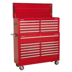 Sealey AP52COMBO1 Tool Chest Combination 23 Drawer With Ball Bearing Slides - Red