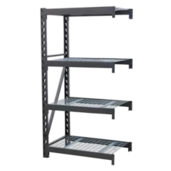 Sealey AP6372E Heavy-Duty Racking Extension Pack With 4 Mesh Shelves 640kg Capacity Per Level