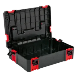 Sealey AP8130 ABS Stackable Click Together Toolbox - Small -Home Tools And Supplies Store ap8130 open 1