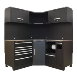 Sealey APMSCOMBO6SS Premier 1.7m Corner Storage System - Stainless Worktop