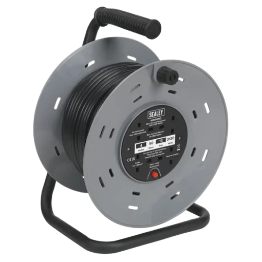 Sealey BCR50 Cable Reel 50m 4 X 230V 1.25mm² Thermal Trip -Home Tools And Supplies Store bcr50.v2 pic2 dfc0937109