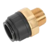 Sealey CAS28BSA Straight Adaptor 28mm X 1"BSPT Brass (John Guest Speedfit® - MM012808N)