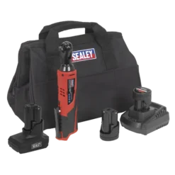 Sealey Ratchet Wrench Kit 3/8"Sq Drive 12V Lithium-ion - 3 Batteries -Home Tools And Supplies Store cp1202kitb dfc1132927