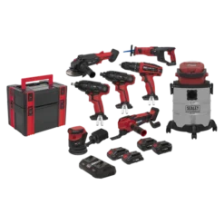 Sealey CP20VCOMBO4 SV20 Series 8 X 20V Cordless Tool Combo - 4 Batteries