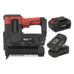 Sealey Cordless Staple/Nail Gun Kit 18G 20V SV20 Series - 2 Batteries -Home Tools And Supplies Store cp20vngkit no bag dfc0939428