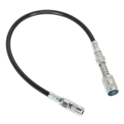 Sealey GGSF450 Rubber Delivery Hose With 4-Jaw Connector Flexible 450mm Quick Release Coupling