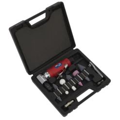 Sealey GSA675 Air Die Grinder 90° Angle Kit 15pc