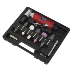 Sealey GSA675 Air Die Grinder 90° Angle Kit 15pc -Home Tools And Supplies Store gsa675 no lid pic2 dfc0998041