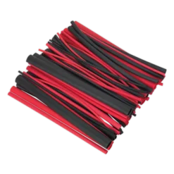 Sealey HSTAL72BR Heat Shrink Tubing Assortment 72pc Black & Red Adhesive Lined 200mm