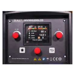 Sealey Inverter Welder MIG, TIG & MMA 200Amp With LCD Screen -Home Tools And Supplies Store invmig200lcd screen shot mig steel dfc0284042