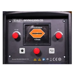 Sealey Inverter Welder MIG, TIG & MMA 200Amp With LCD Screen -Home Tools And Supplies Store invmig200lcd screen shot thickness dfc0284039