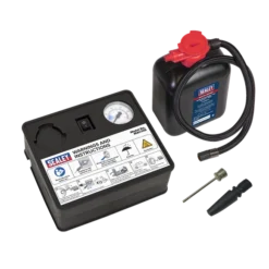 Sealey MAC10S Tyre Inflator 12V & Emergency Puncture Sealant Kit -Home Tools And Supplies Store mac10s dfc1036396