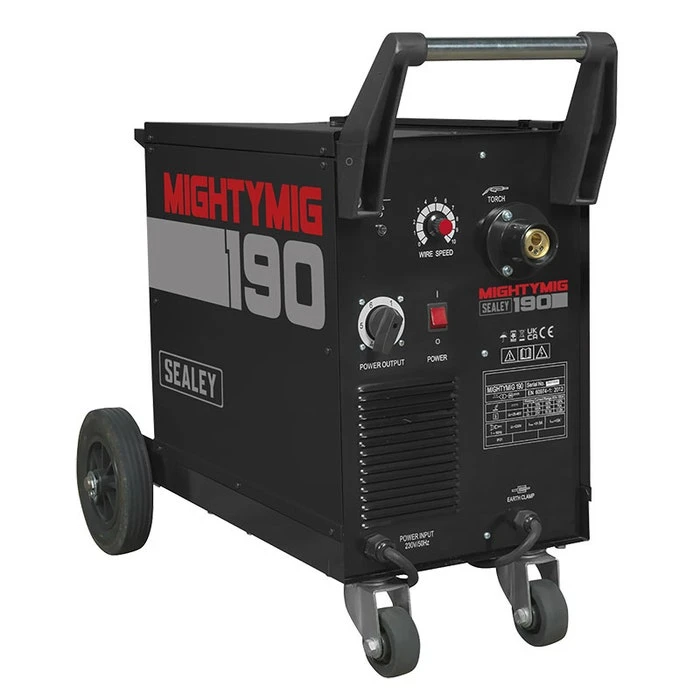 Sealey MIGHTYMIG190 Professional Gas/No-Gas MIG Welder 190Amp With Euro Torch 3 Sealey MIGHTYMIG190 Professional Gas/No-Gas MIG Welder 190Amp With Euro Torch - Image 3