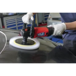 Sealey MS875PS Sander/Polisher Ø180mm Variable Speed 1200W/230V -Home Tools And Supplies Store ms875ps act in use dfc0211816