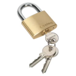 Sealey PL102 Brass Body Padlock 50mm