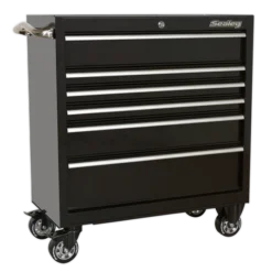 Sealey PTB93006 Rollcab 6 Drawer 930mm Heavy-Duty Black