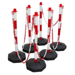 Sealey RWSBKIT Red/White Post & Chain Kit 25m