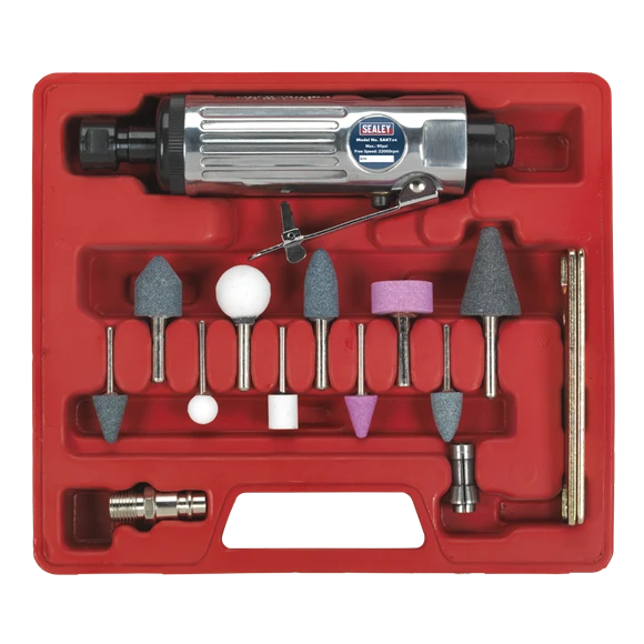 Sealey SA67 Air Die Grinder Kit 16pc 2 Sealey SA67 Air Die Grinder Kit 16pc - Image 2