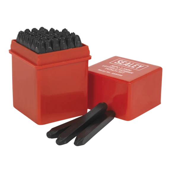 Sealey AK8296 Letter & Number Punch Set 36pc 2.5mm 1 Sealey AK8296 Letter & Number Punch Set 36pc 2.5mm