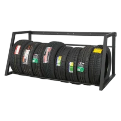 Sealey STR001 Extending Tyre Rack Wall Or Floor Mounting -Home Tools And Supplies Store str001 with tyres 1