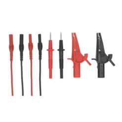 Sealey TATL Automotive Test Lead & Crocodile Clip Set 6pc -Home Tools And Supplies Store tatl straight