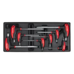Sealey TBT06 Tool Tray With T-Handle Ball-End Hex Key Set 8pc