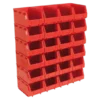 Sealey TPS324R Plastic Storage Bin 150 X 240 X 130mm - Red Pack Of 24