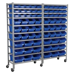 Sealey TPS72 Mobile Bin Storage System 72 Bins