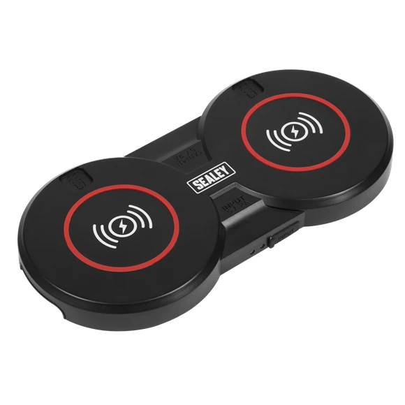 Sealey WCB4 Wireless Charging Base Double 5V-2A 1 Sealey WCB4 Wireless Charging Base Double 5V-2A